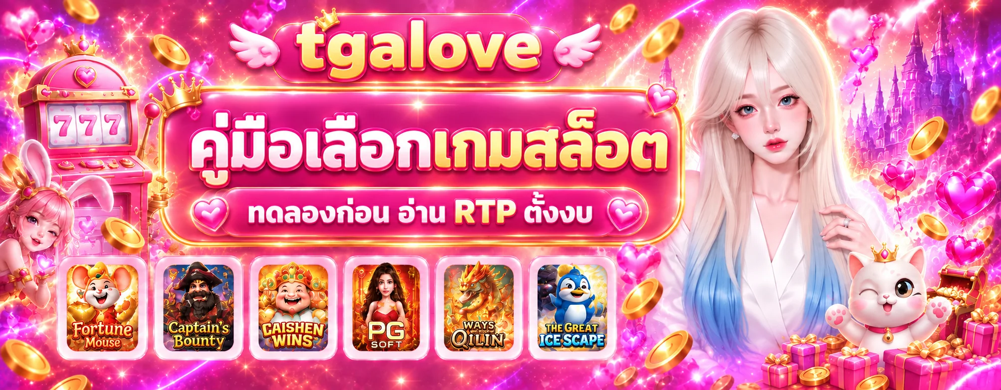 tgalove คู่มือเลือกเกมสล็อต ทดลองก่อนและอ่าน RTP